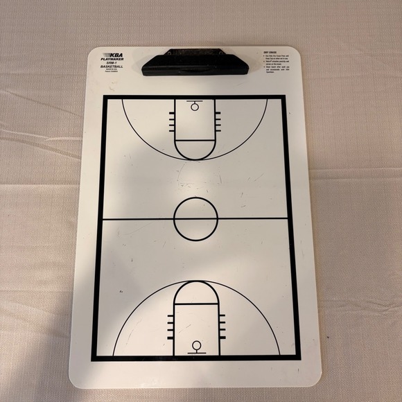 KBA Other - KBA Playmaker SRM-1 Basketball Coaching Board Dry Erase Johnny Macs